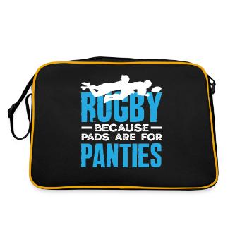 Rugbyspieler Weil Pads Für Panties Sind - Retro Tasche - Schwarz/Gold - Hinten