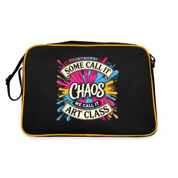 Manche nennen es Chaos, wir nennen es - Retro Tasche - Schwarz/Gold - Hinten