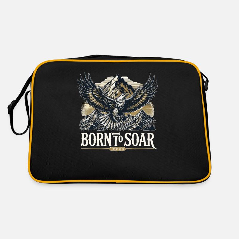 Mountains Nature And Eagle Born To Soar Retro Bag