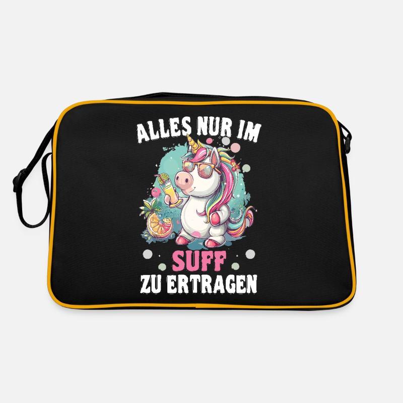 Licorne cocktail rafraîchissante colorée Sac Retro
