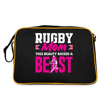Une maman joueuse de rugby a élevé cette beauté - Sac Retro - noir/or - Dos