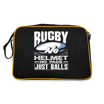 Joueur de rugby : pas de casque, juste du courage - Sac Retro - noir/or - Dos