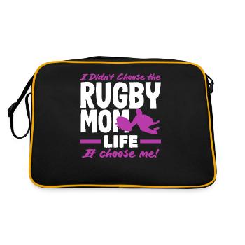 Joueuse de rugby Maman La vie me choisit - Sac Retro - noir/or - Dos