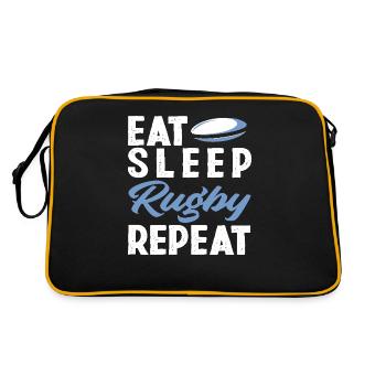 Manger dormir Joueur de rugby Répéter - Sac Retro - noir/or - Dos