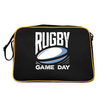 Joueur de rugby Jour de match Passion - Sac Retro - noir/or - Dos