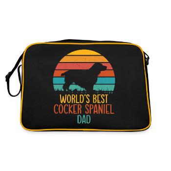Cocker Spaniel Gifts - Retro Bag - black/gold - Back