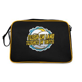 Water-polo Dur sur terre Plus dur en natation aquatique - Sac Retro - noir/or - Dos