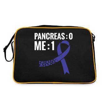 Bauchspeicheldrüsenchirurgie Bauchspeicheldrüse 0 - Retro Tasche - Schwarz/Gold - Hinten