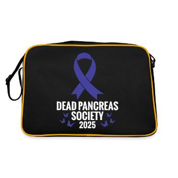 Dead Pancreas Society 2025 - Retro Tasche - Schwarz/Gold - Hinten