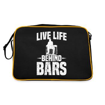 Pedal Steel Guitar Live Life Behind Bars - Retro Bag - black/gold - Back