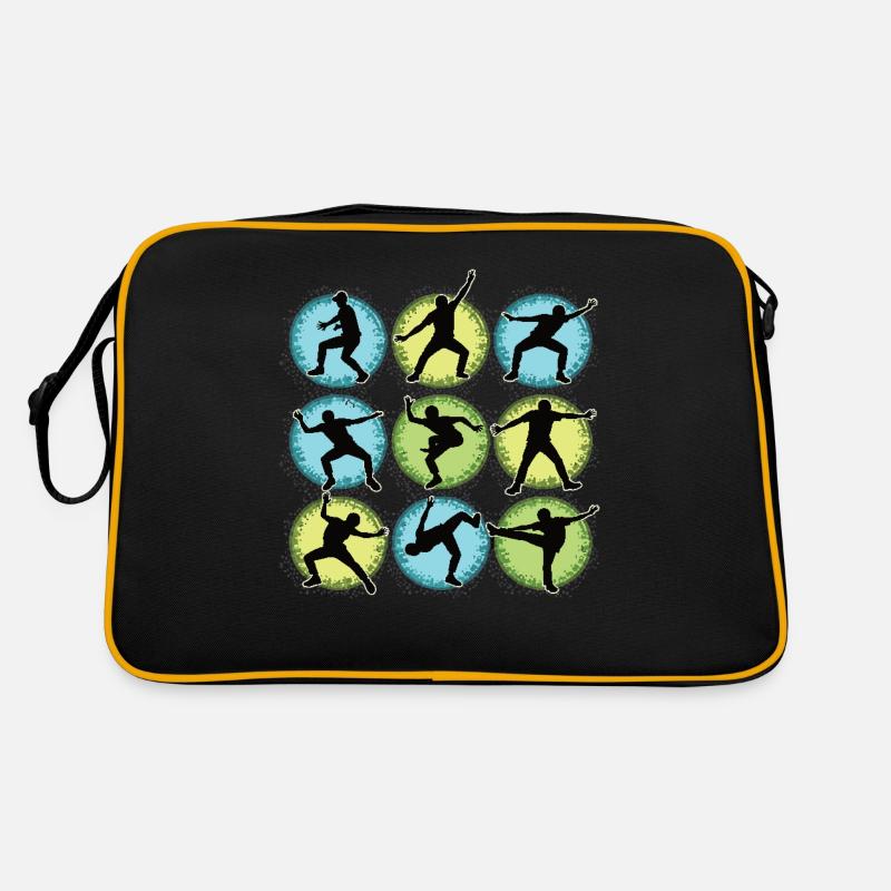 Breakdance Kinder für Tanz Breakdancer - Retro Tasche - Schwarz/Gold