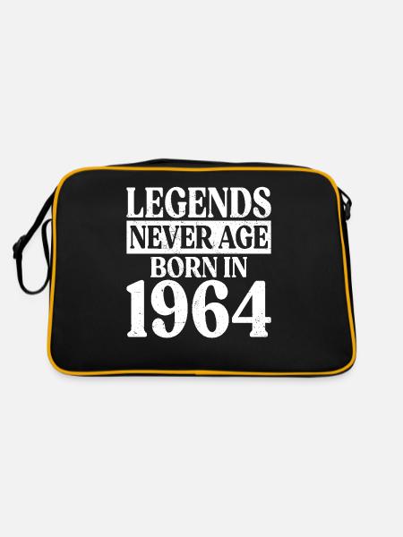 Legends Never Grow Old Birthday 1964 - Retro Bag - black/gold - Back