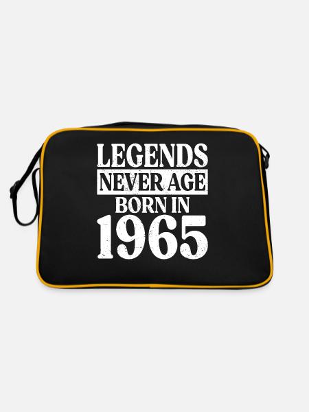 Legends Never Grow Old Birthday 1965 - Retro Bag - black/gold - Back