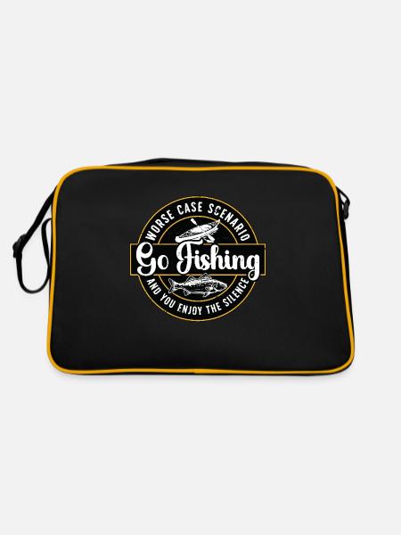 Kayak Fishing Worse Case Scenario Go Paddling - Retro Bag - black/gold - Back