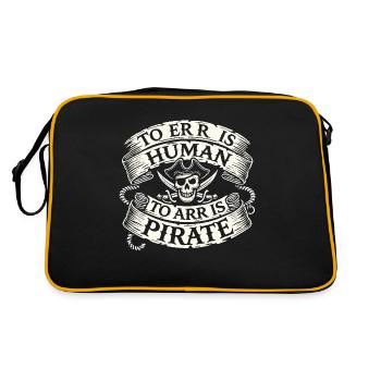 Zu ERR ist menschlich Zu ARR ist Pirat - Retro Tasche - Schwarz/Gold - Hinten