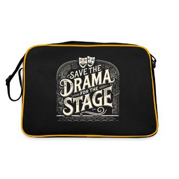 Sparen Sie sich das Drama für die Bühne - Retro Tasche - Schwarz/Gold - Hinten