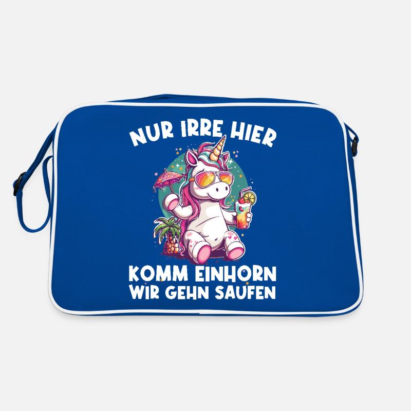 Refreshing Cocktail Unicorn Saying Retro Bag