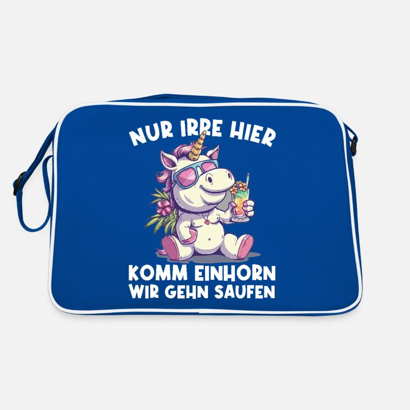 Refreshing Cocktail Unicorn Saying Retro Bag