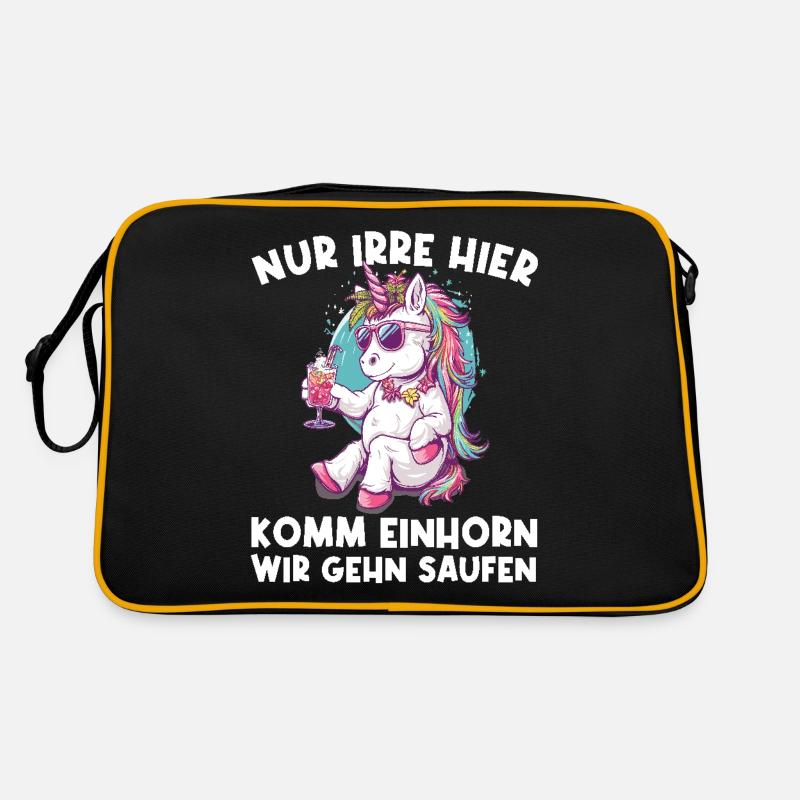 Refreshing Cocktail Unicorn Saying Retro Bag
