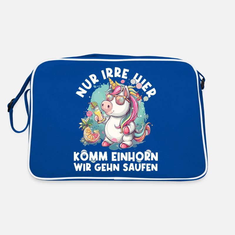 Refreshing Cocktail Unicorn Saying Retro Bag