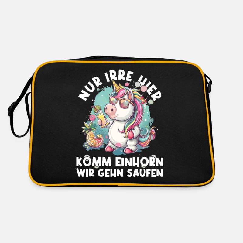 Erfrischendes Cocktail Einhorn Spruch Retro Tasche