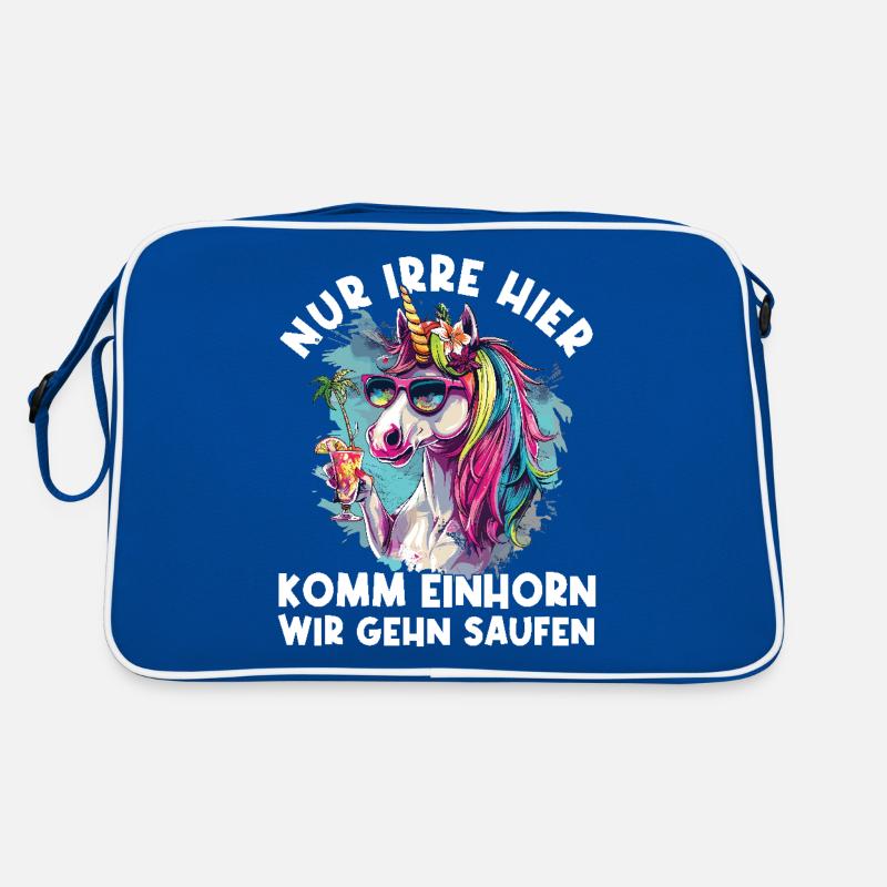 Refreshing Cocktail Unicorn Saying Retro Bag