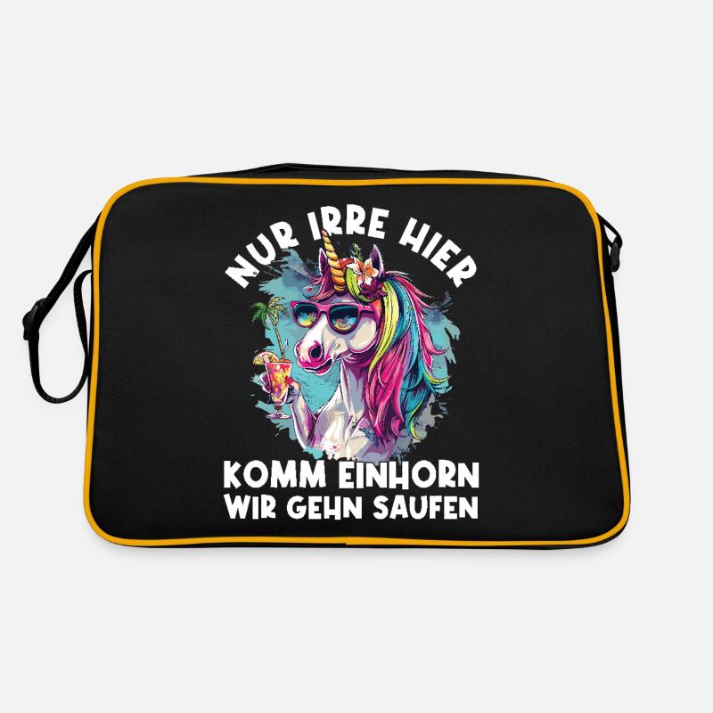 Erfrischendes Cocktail Einhorn Spruch Retro Tasche