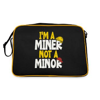 I'm a miner, not a minor - Retro Bag - black/gold - Back