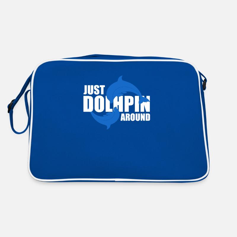 Just Dolphin - Playful Dolphin Design Retro Bag