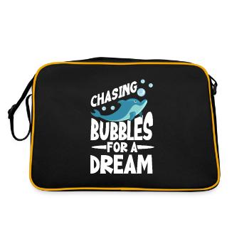 On the hunt for bubbles for a dream - - Retro Bag - black/gold - Back