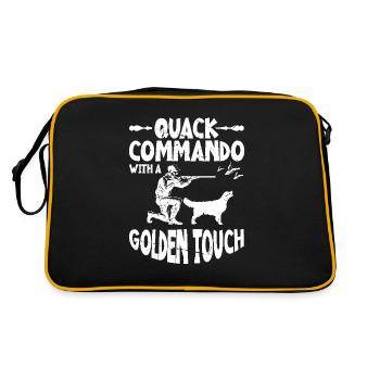 Quack Commando with a Golden Touch - Hunting Dog - Retro Bag - black/gold - Back