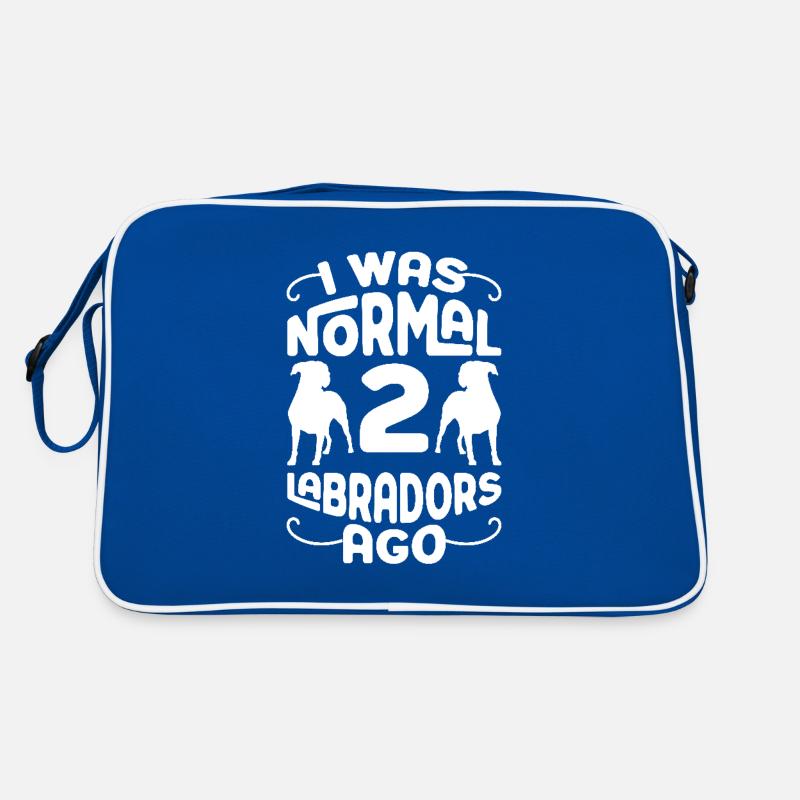 Vor 2 Labradoren War Ich Normal - Lustiges Retro Tasche