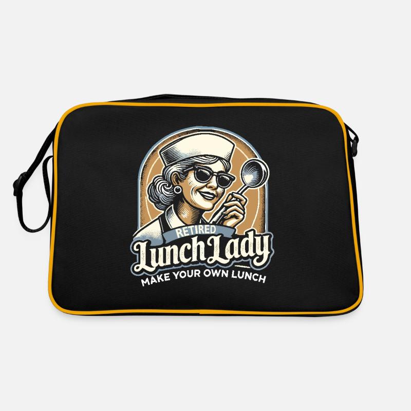 Lunch Lady im Ruhestand Machen Sie Ihr eigenes Retro Tasche