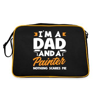 Je suis père de famille et peintre, rien ne choque - Sac Retro - noir/or - Dos