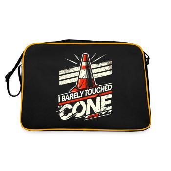 Ich habe den Kegel kaum berührt - Retro Tasche - Schwarz/Gold - Hinten