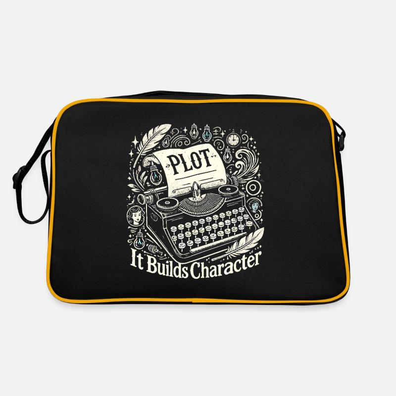 Plot Es baut Charakter auf Retro Tasche