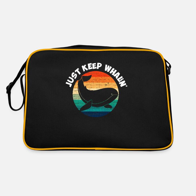 Einfach Weiterwalzen" Wal-design Retro Tasche