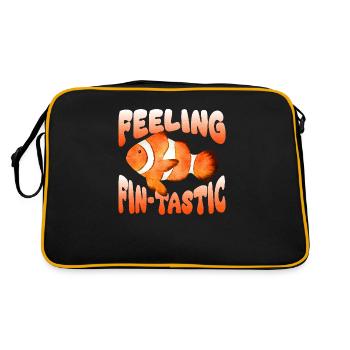 Feeling Fin-tastic - Cute Clownfish - Retro Bag - black/gold - Back