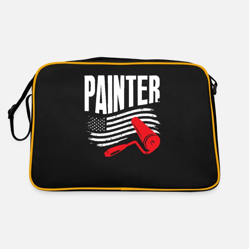 Painter with American flag inspiration Retro Bag