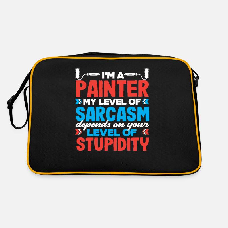 I'm a painter My sarcasm level Retro Bag
