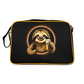 Sloth Beer Beer Drinker - Retro Bag - black/gold - Back