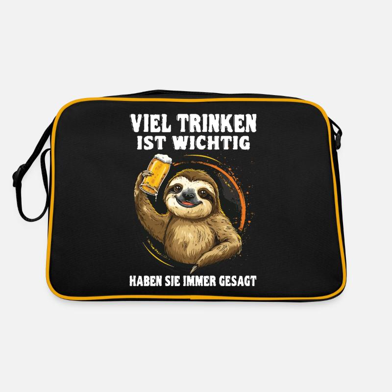 "Drinking a lot is important" Beer drinkers Retro Bag