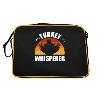 Design de chuchoteur de dinde dans un style vintage - Sac Retro - noir/or - Dos
