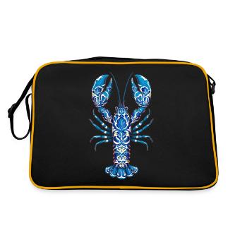 Colorful Patterns Lobster Print - Lobster Print - Retro Bag - black/gold - Back