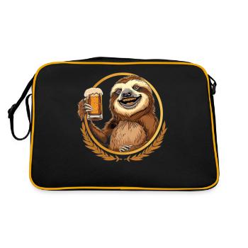 Buveur de bière de bière paresseux - Sac Retro - noir/or - Dos