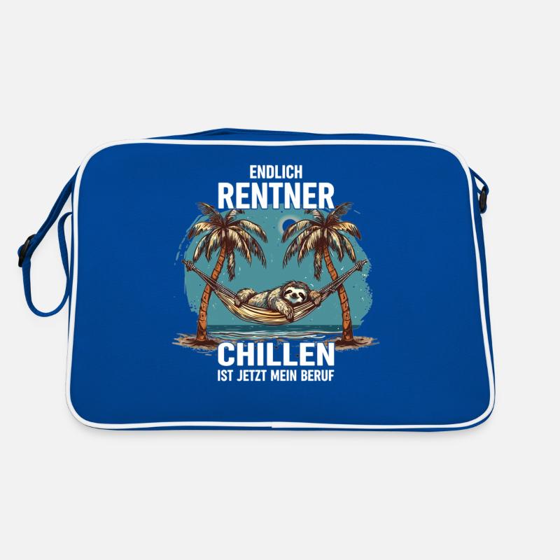 "Finally Pensioner" Chilling Sloth Retro Bag