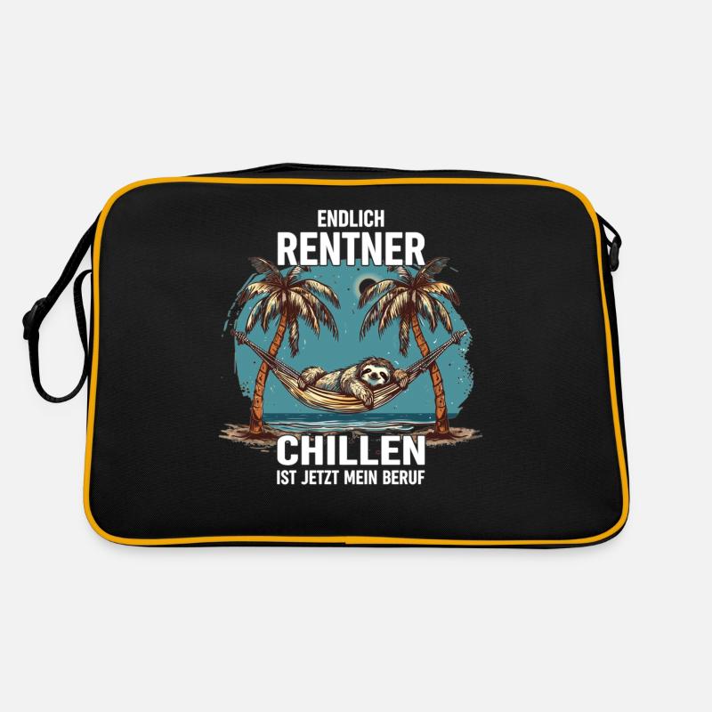 "Finally Pensioner" Chilling Sloth Retro Bag