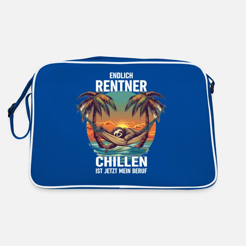 "Finally Pensioner" Chilling Sloth Retro Bag