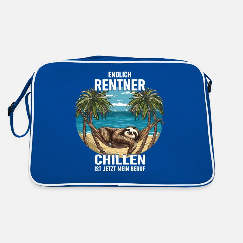 "Finally Pensioner" Chilling Sloth Retro Bag