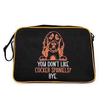 Cadeaux Cocker Spaniel - Sac Retro - noir/or - Dos